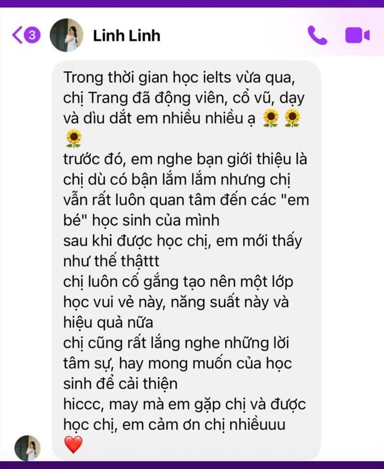 Cảm nhận thật của học trò về cô Trang và khóa học