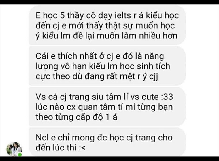 Cảm nhận thật của học trò về cô Trang và khóa học
