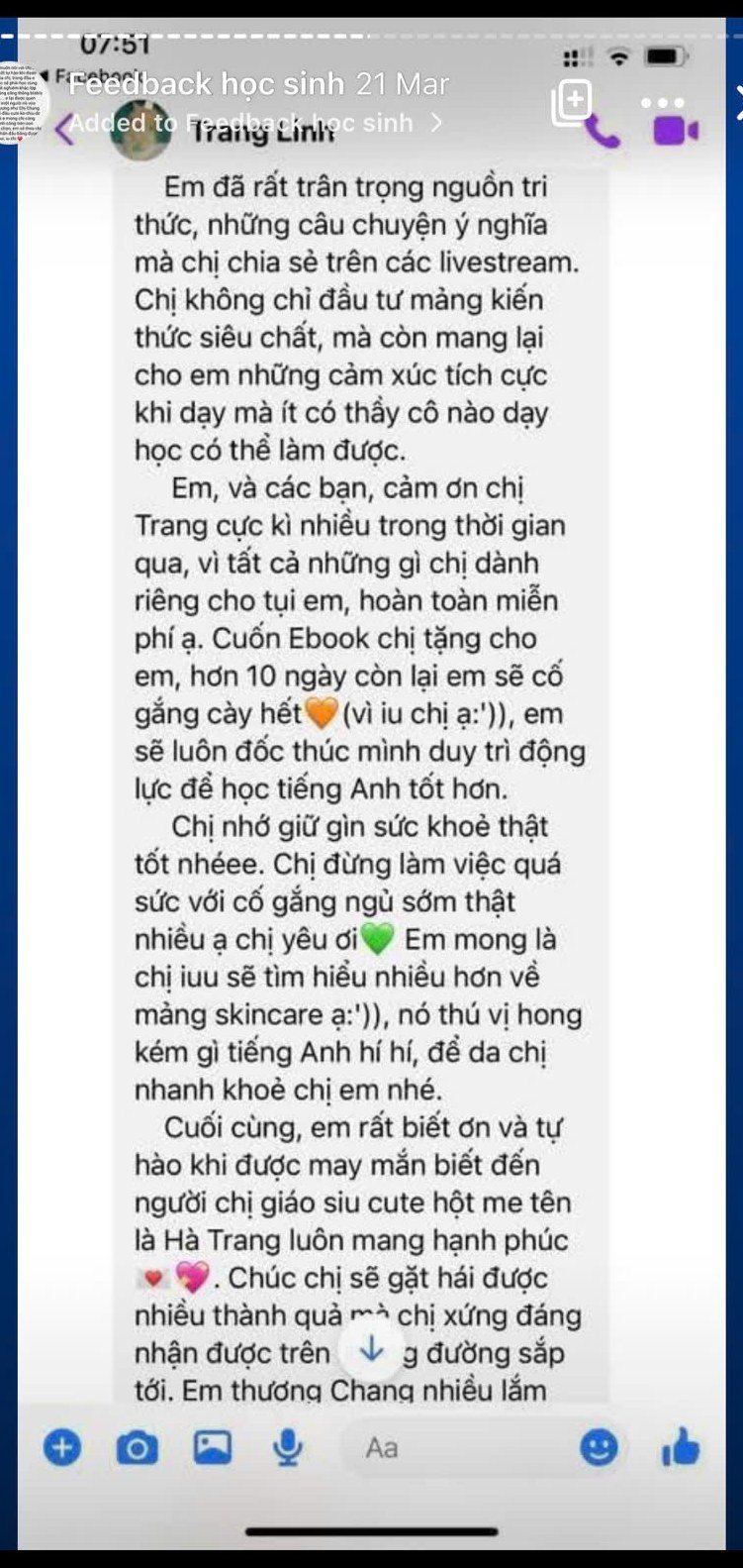 Cảm nhận thật của học trò về cô Trang và khóa học