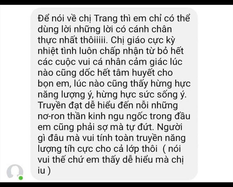 Cảm nhận thật của học trò về cô Trang và khóa học