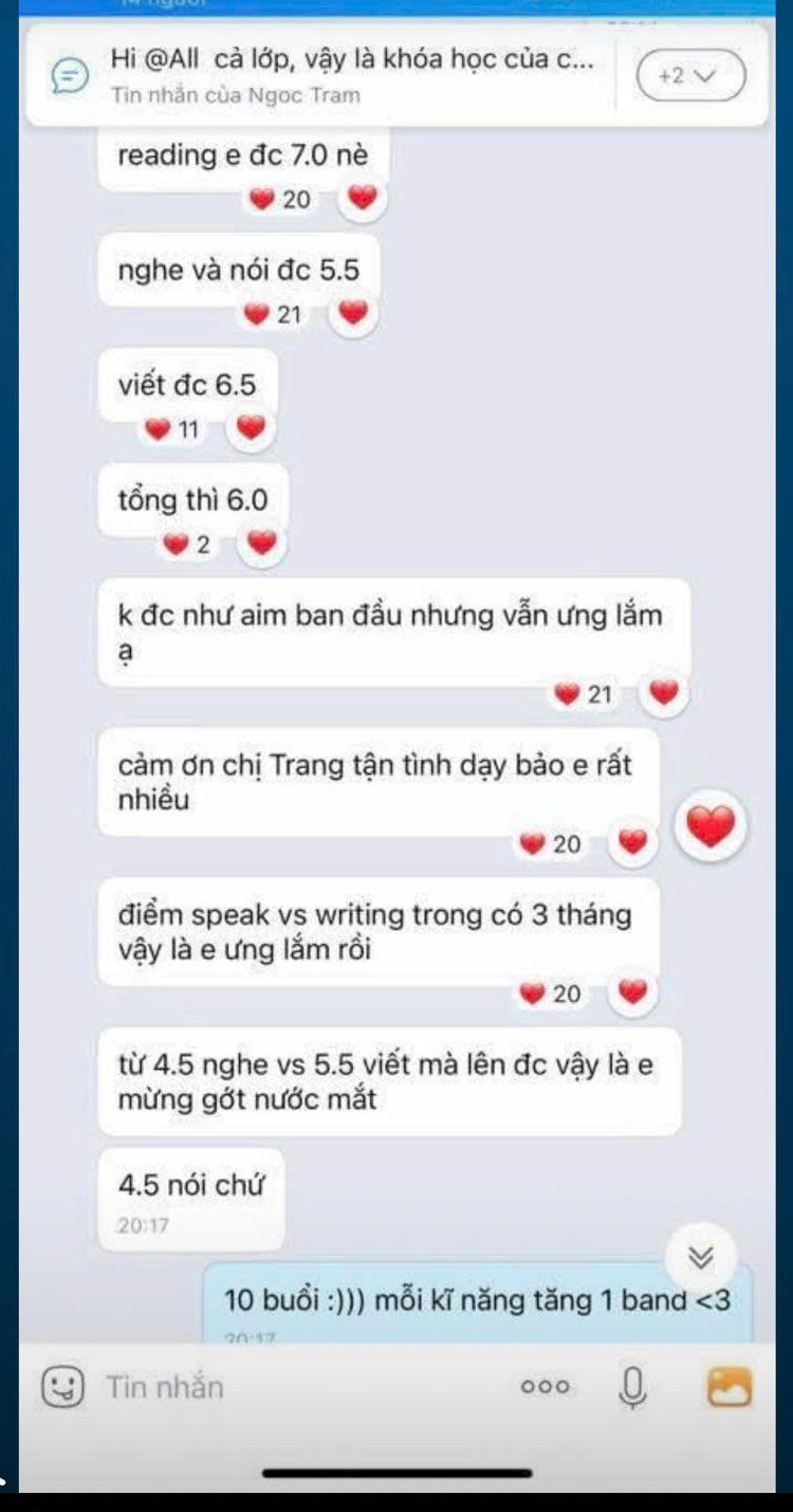 Cảm nhận thật của học trò về cô Trang và khóa học
