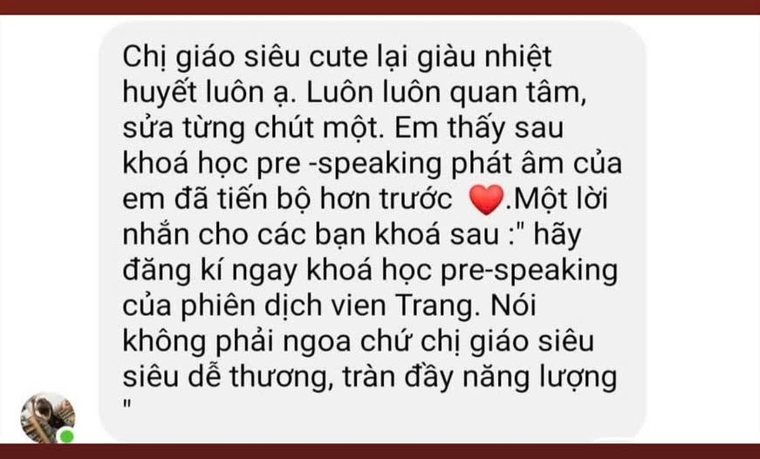 Cảm nhận thật của học trò về cô Trang và khóa học
