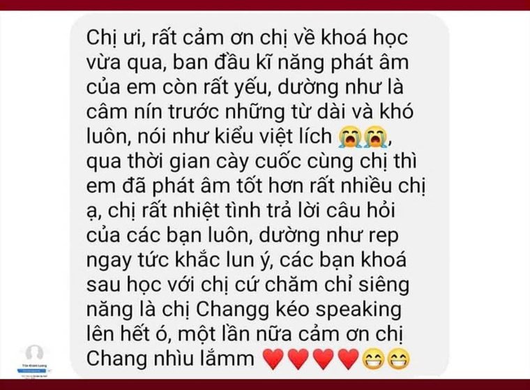 Cảm nhận thật của học trò về cô Trang và khóa học