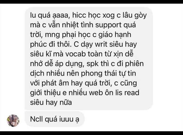 Cảm nhận thật của học trò về cô Trang và khóa học