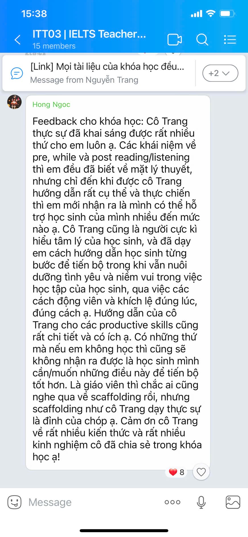Cảm nhận giáo viên