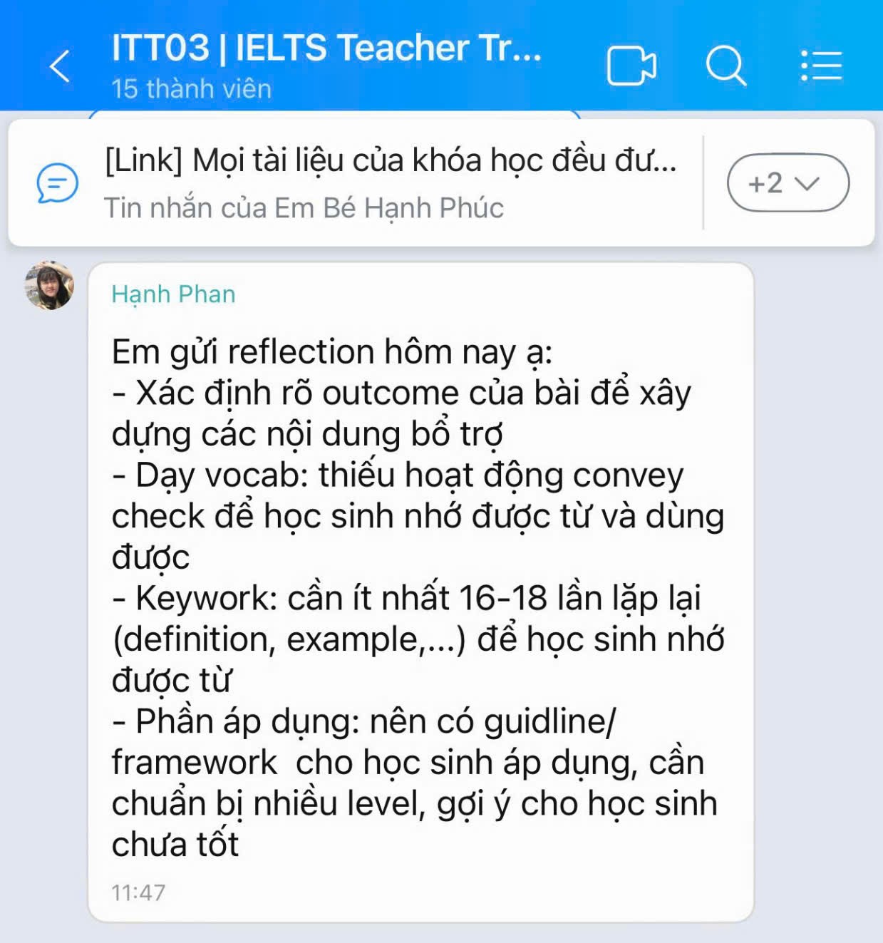 Cảm nhận giáo viên