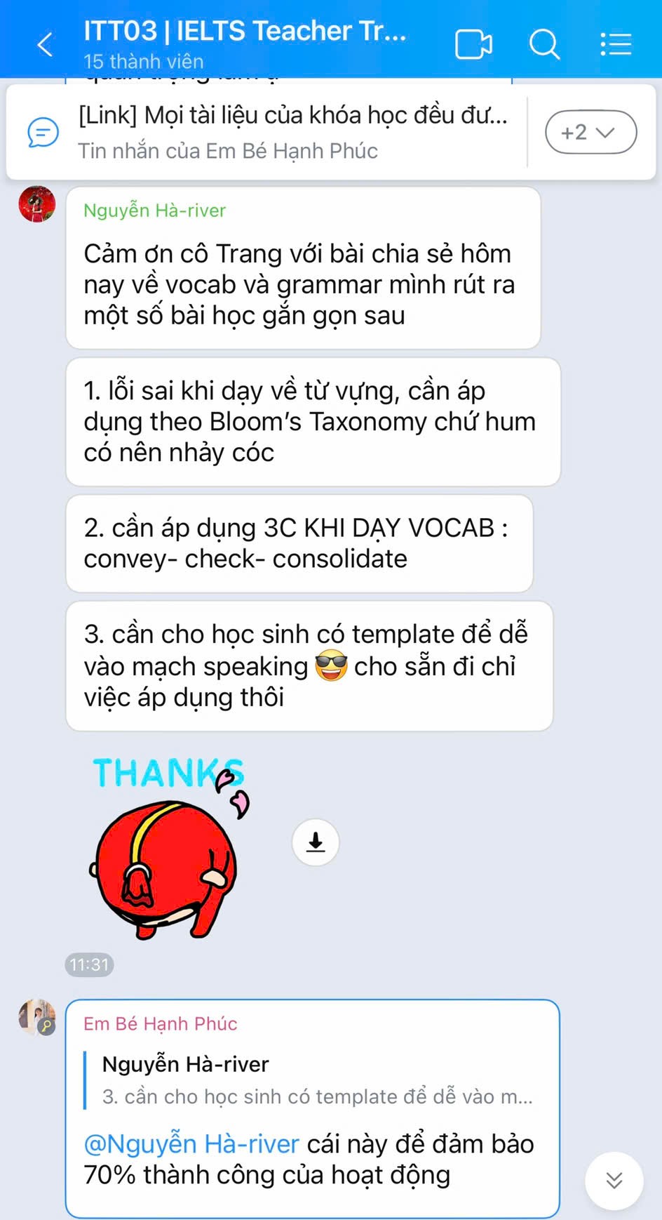 Cảm nhận giáo viên