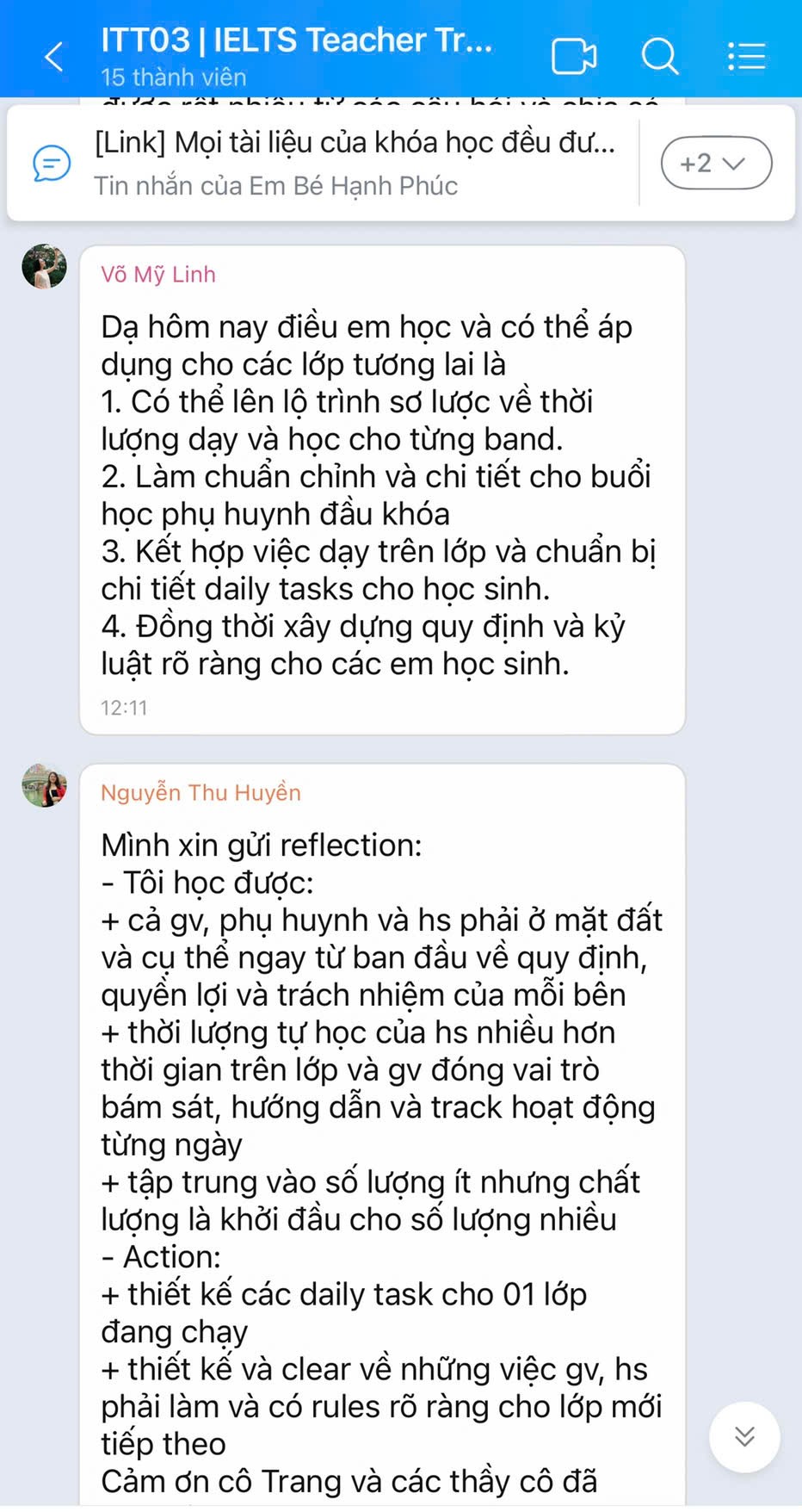 Cảm nhận giáo viên