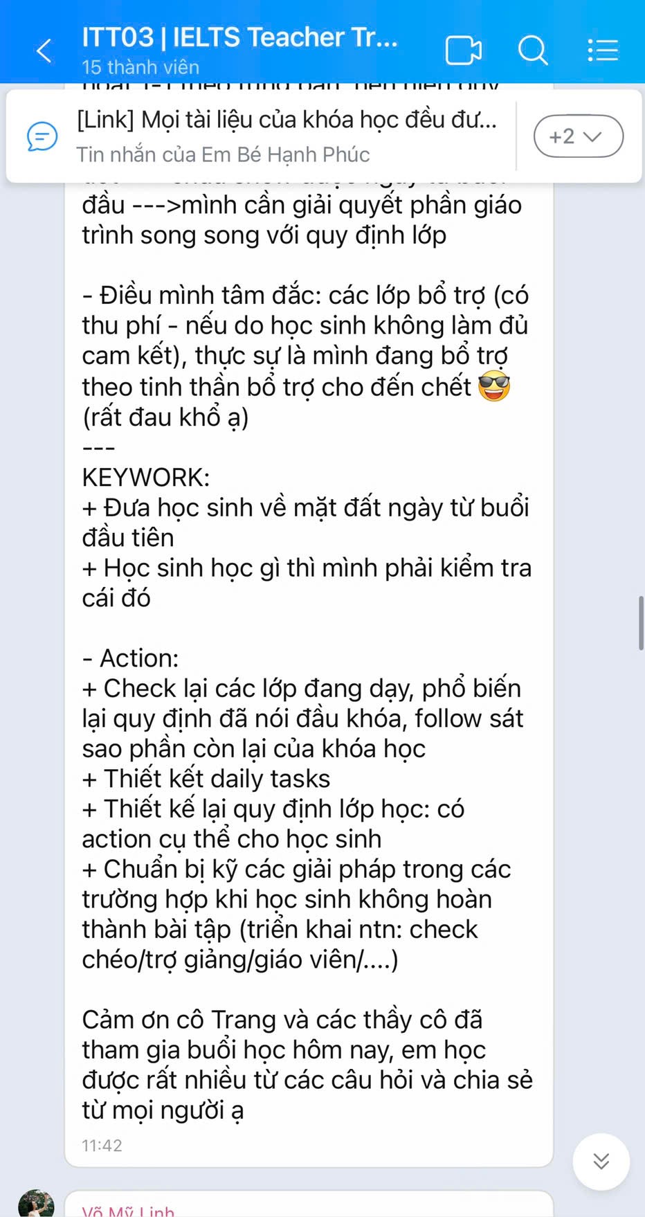 Cảm nhận giáo viên