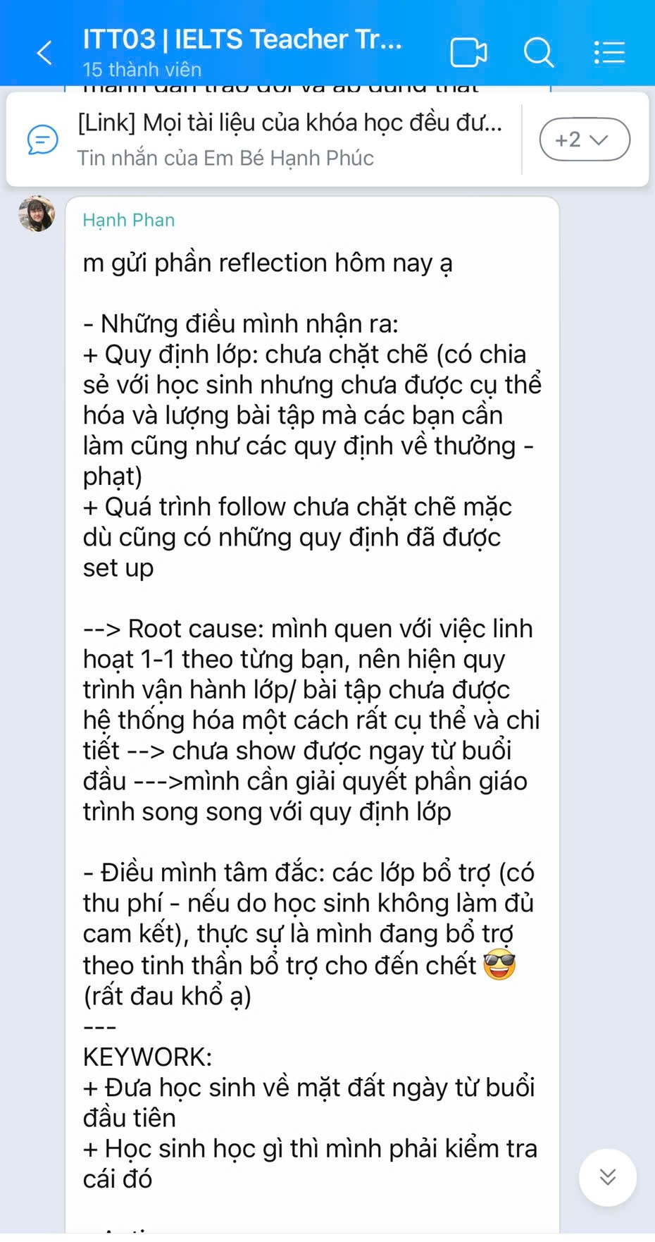 Cảm nhận giáo viên