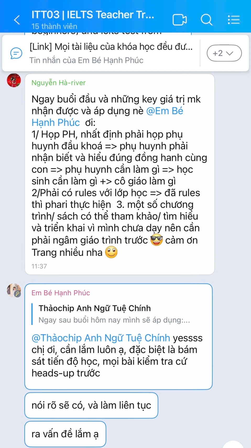 Cảm nhận giáo viên