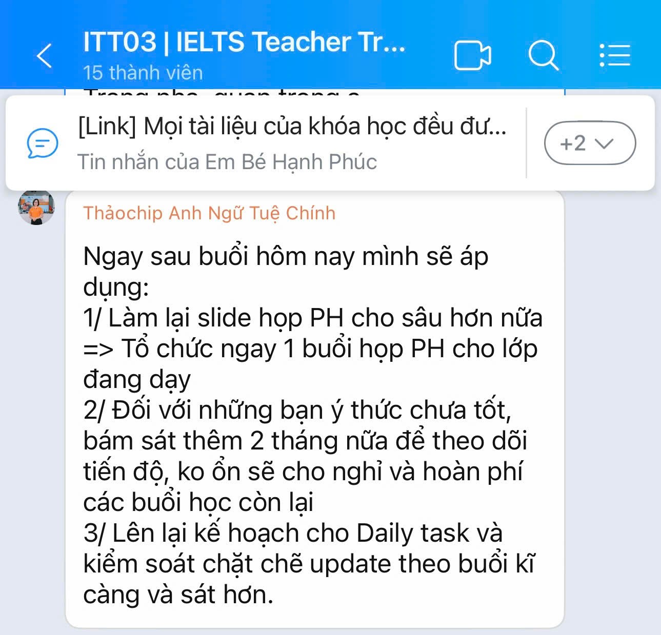 Cảm nhận giáo viên