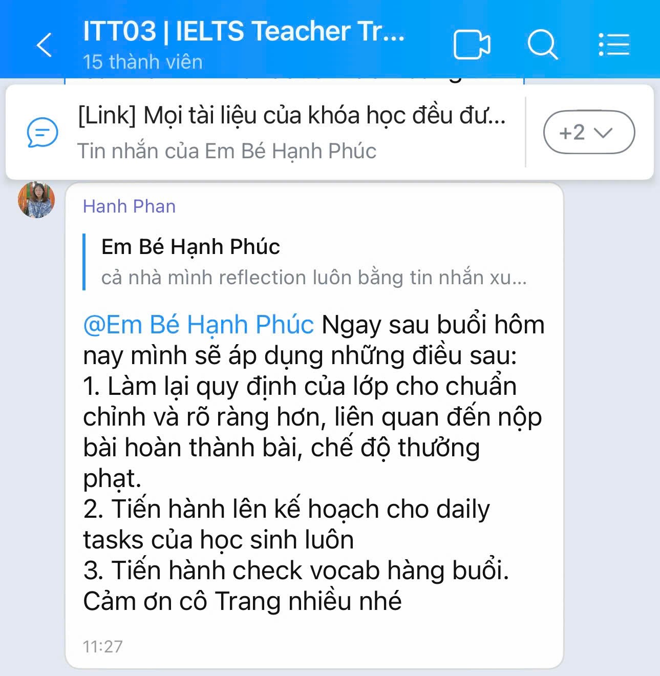 Cảm nhận giáo viên