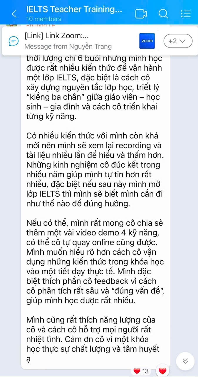 Cảm nhận giáo viên