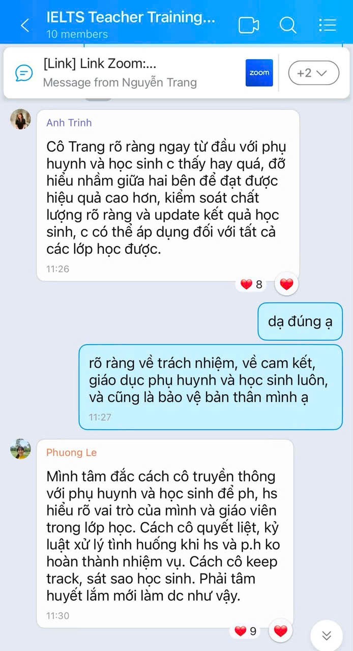 Cảm nhận giáo viên