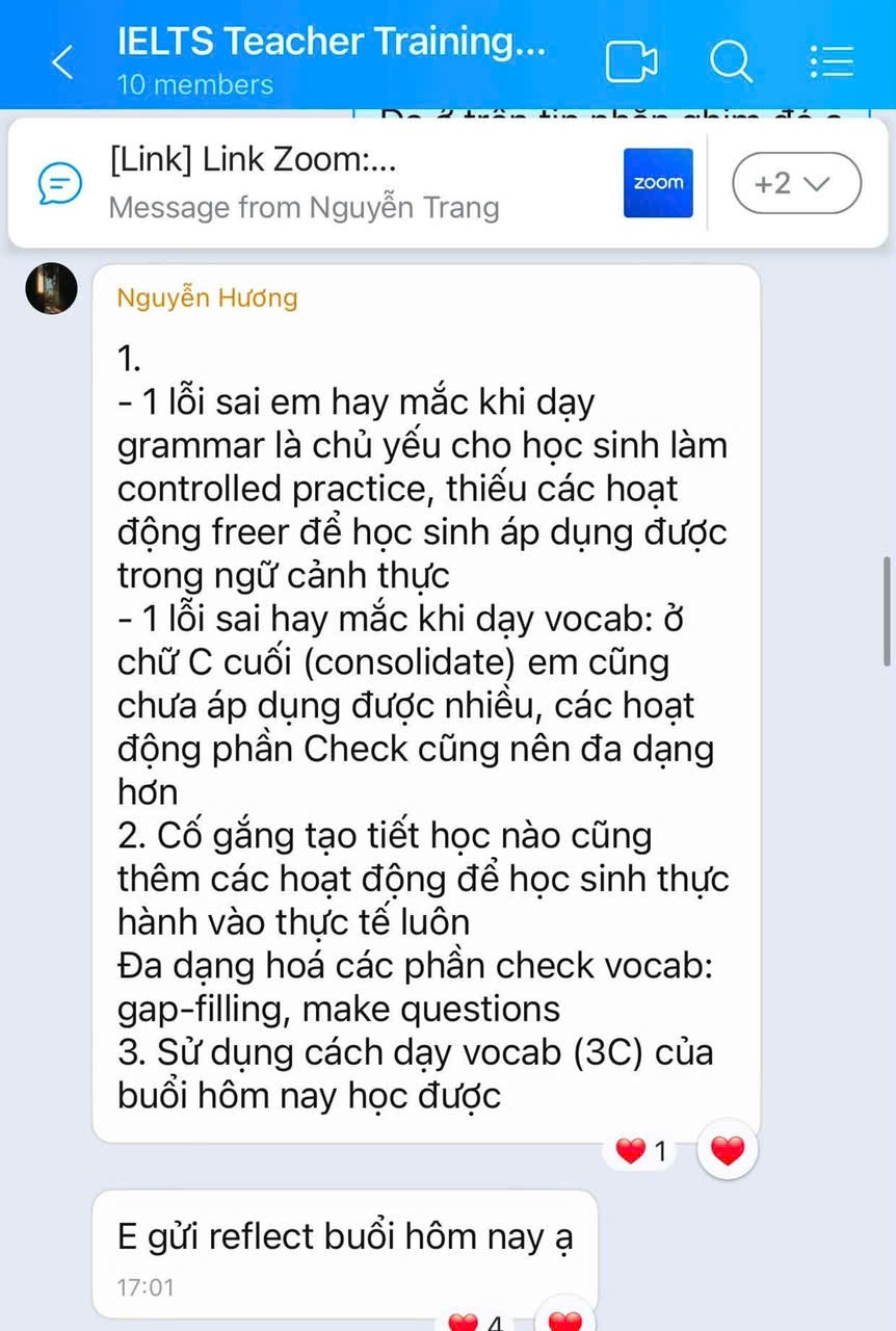 Cảm nhận giáo viên