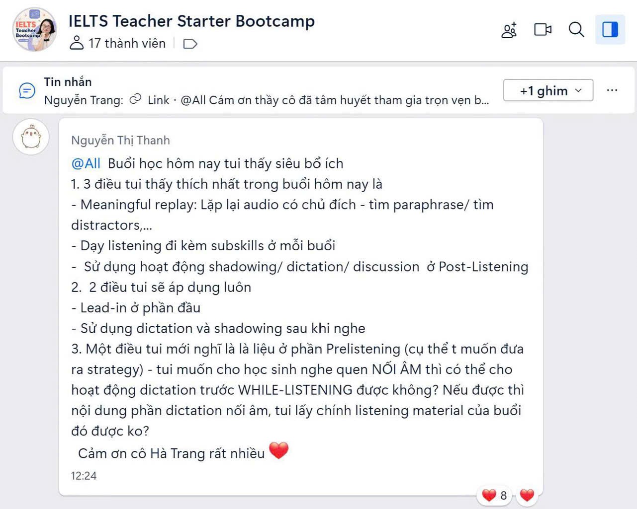 Cảm nhận giáo viên