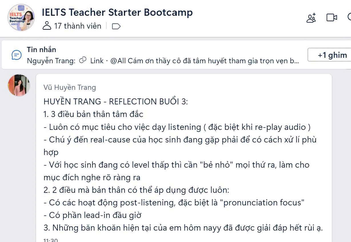 Cảm nhận giáo viên