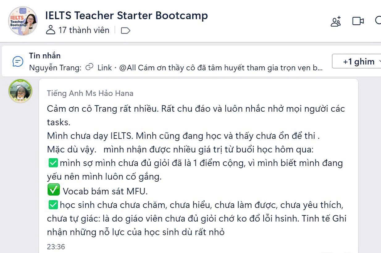 Cảm nhận giáo viên