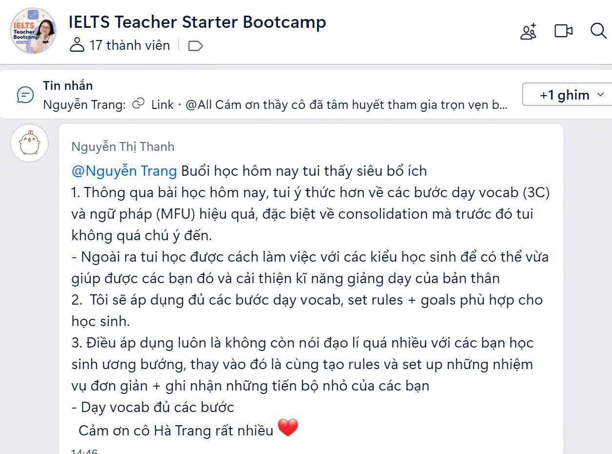 Cảm nhận giáo viên