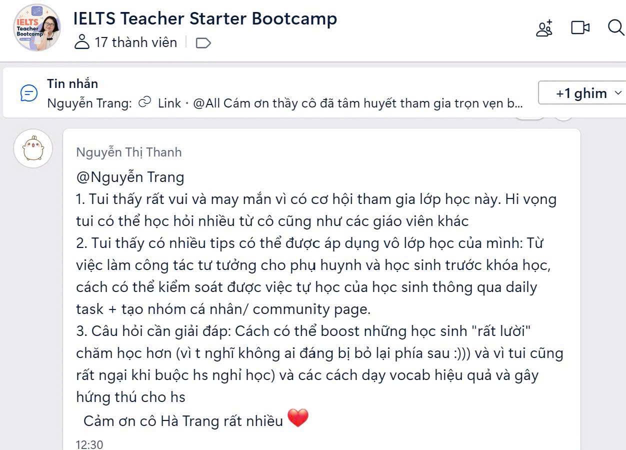 Cảm nhận giáo viên