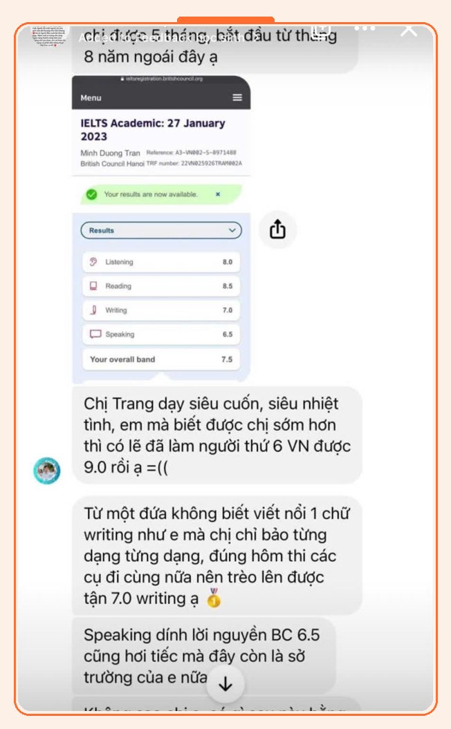 Cảm nhận học viên
