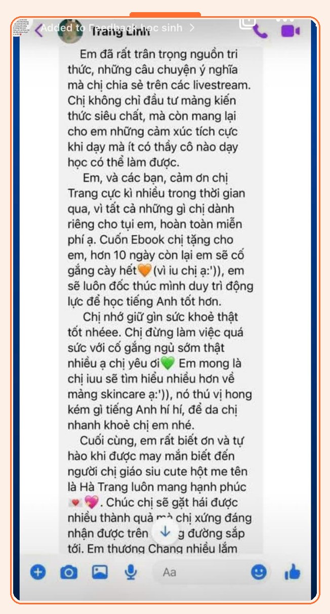 Cảm nhận học viên