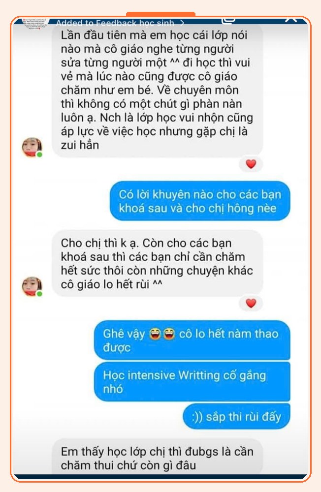 Cảm nhận học viên