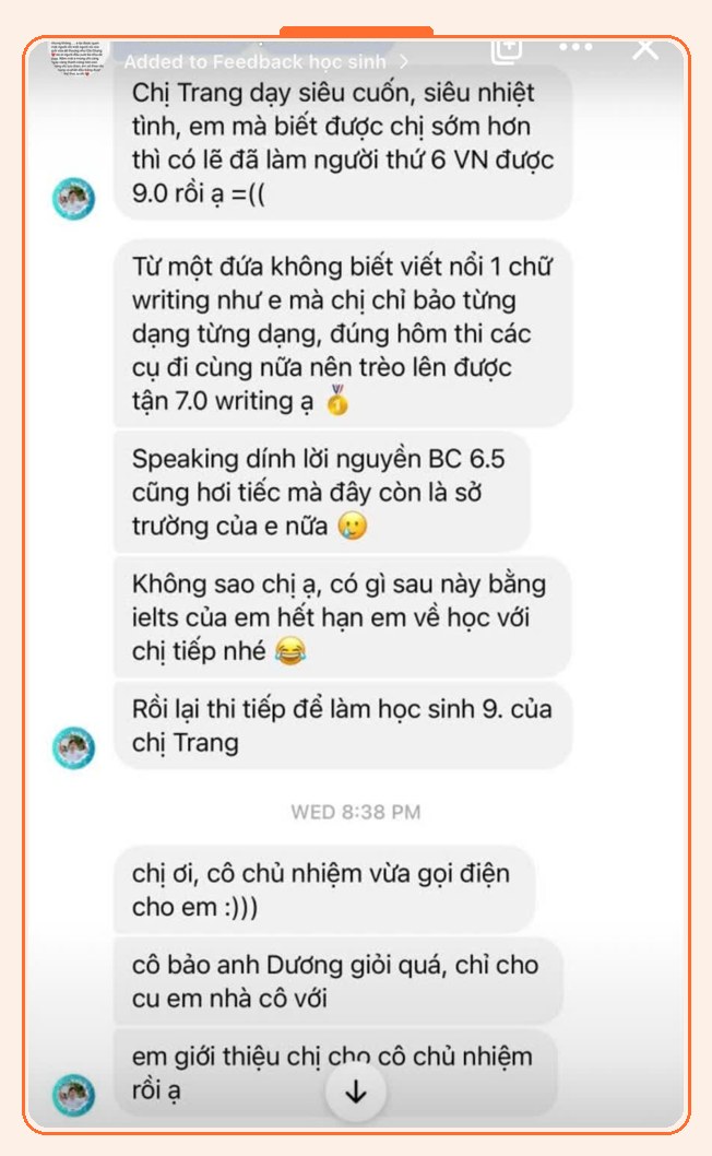 Cảm nhận học viên