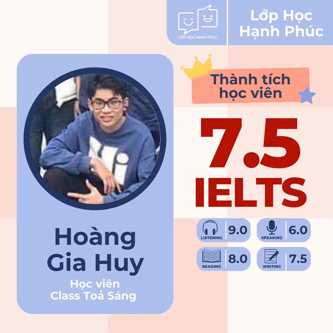 Bảng điểm học viên IELTS