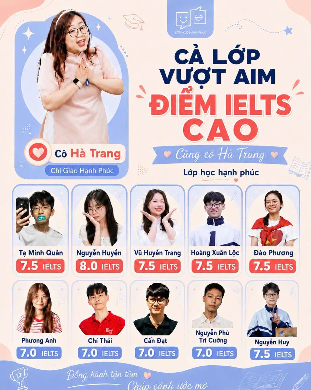 Cả lớp vượt aim – Điểm IELTS cao cùng cô Nguyễn Hà Trang